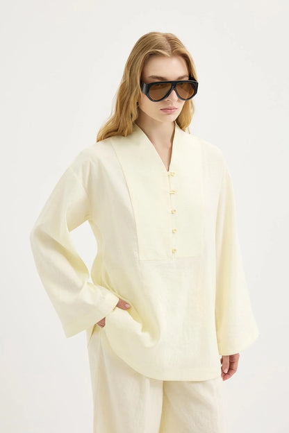 Britli Oversized Tunic Coord Lemon
