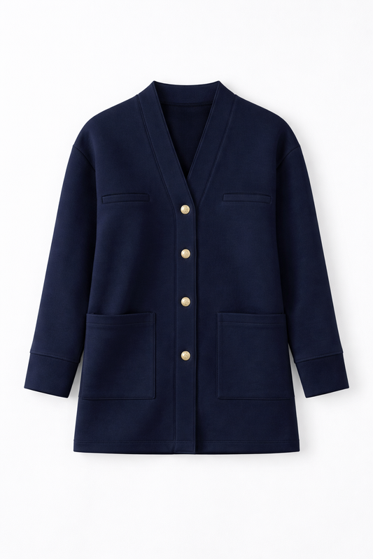 Marta Puf College Cardigan Blue