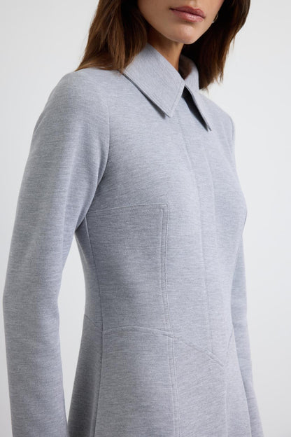 Wide Collar Dress Grey