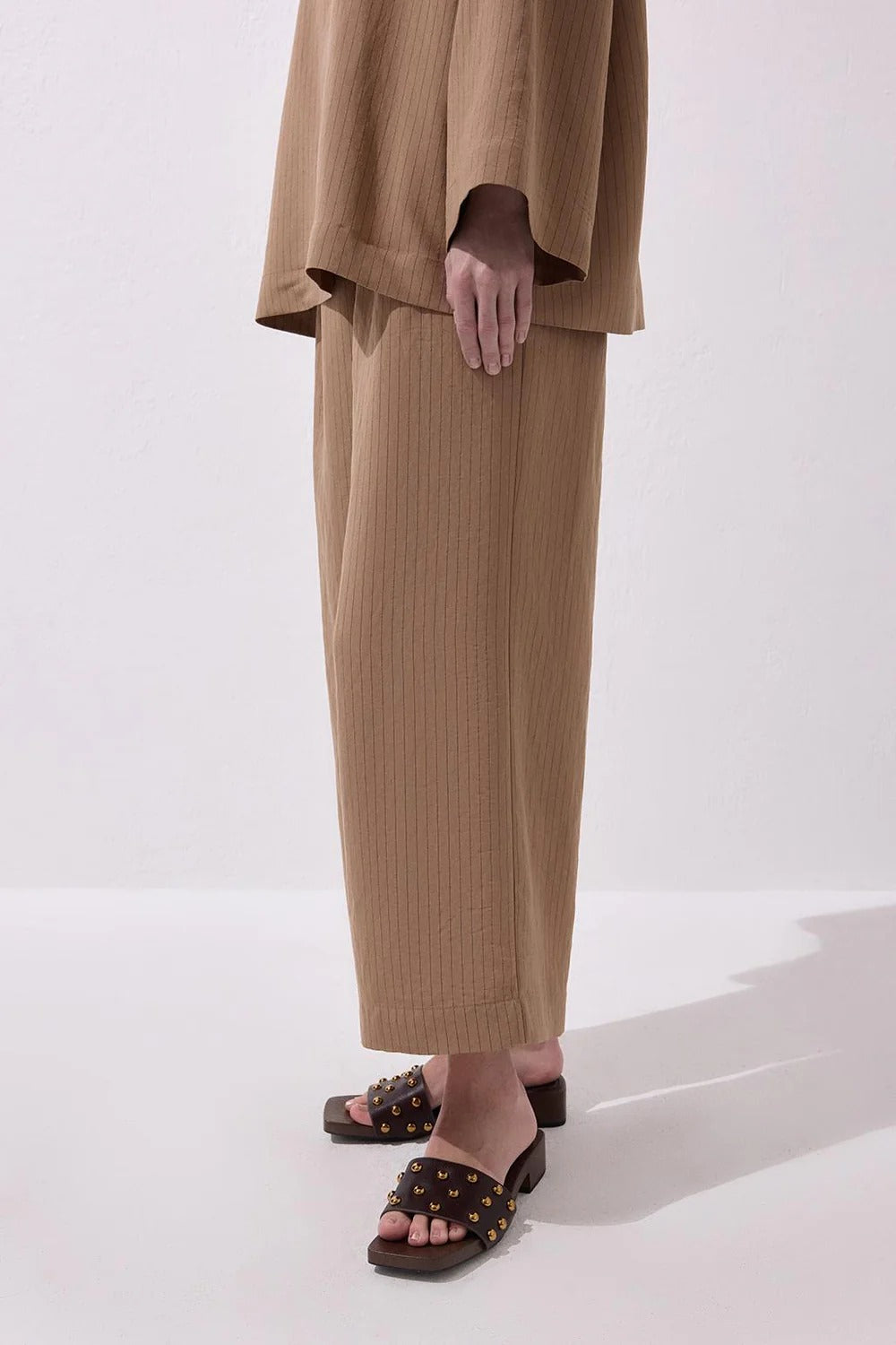 Dory Modal Blouse and Trousers Set Camel