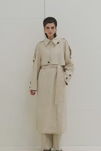 LIMITED EDITION WIDE SLEEVE TRENCH COAT BEIGE